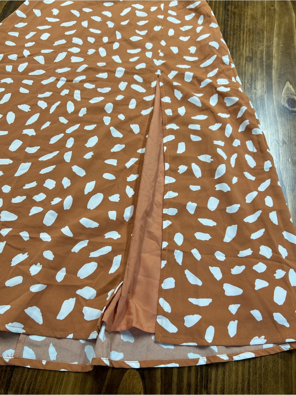 Lulus Getting Glam Peach Print Slit Midi Skirt Size XS NWT - Picture 7 of 11